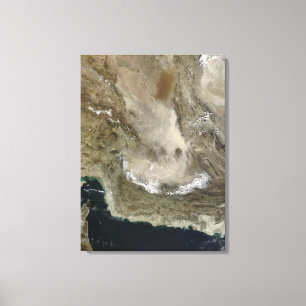 Dust storm in Iran Canvas Print