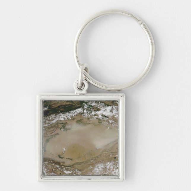 Dust storm in Taklimakan Desert, Western China Keychain (Front)