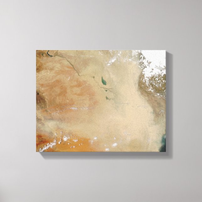 Dust storm in the Middle East Canvas Print (Front)