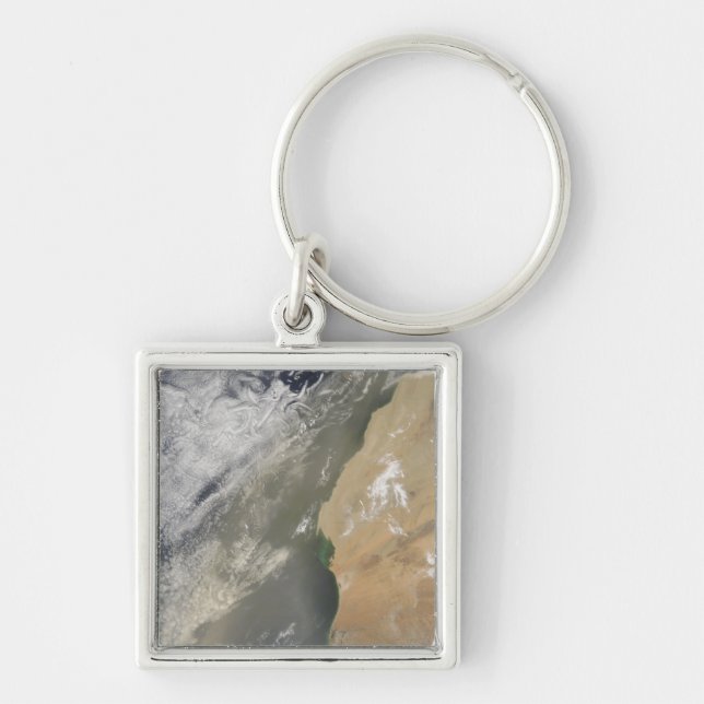 Dust storm off West Africa Keychain (Front)