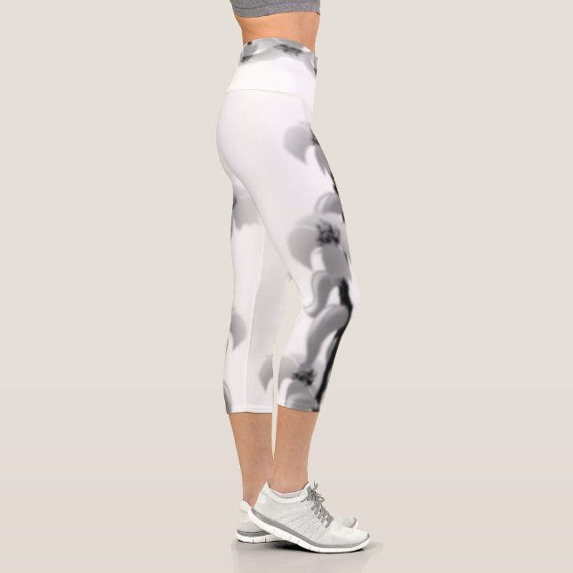Dusted Flowers Capri Leggings (Right)