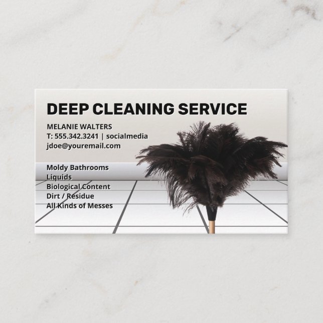Duster | Carte de visite de service domestique (Devant)