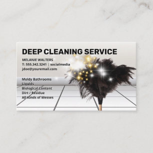 Duster Mop   Maid Service   Sparkle Clean Business Card