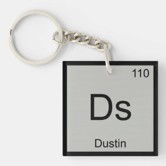 Dustin Name Chemistry Element Periodic Table Keychain