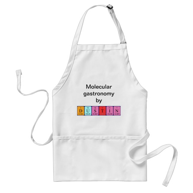 Dustin periodic table name apron (Front)