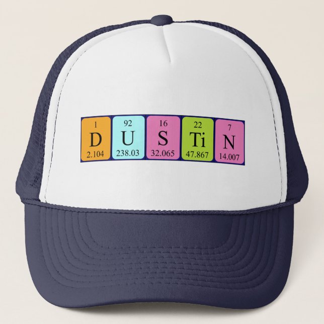 Dustin periodic table name hat (Front)