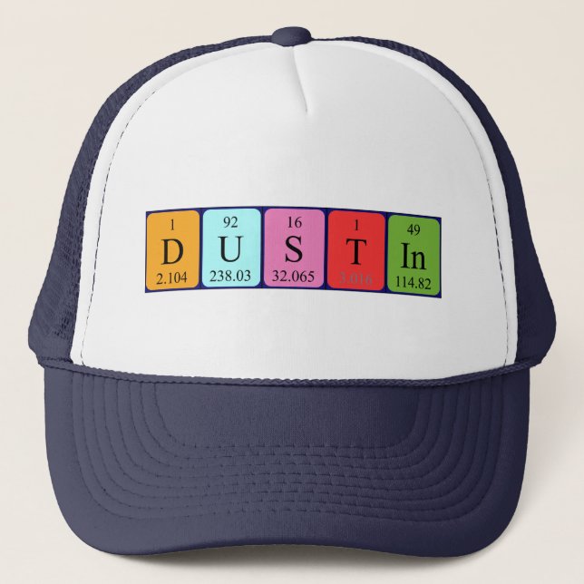 Dustin periodic table name hat (Front)