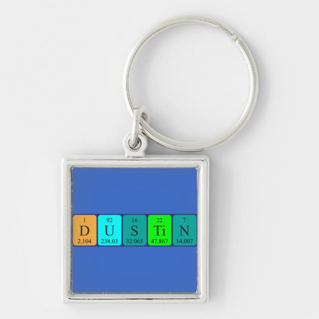 Dustin periodic table name keyring (Front)