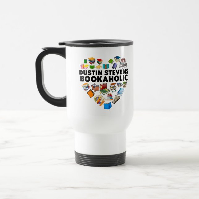 Dustin Stevens Bookaholic Travel Mug (Left)