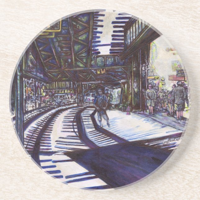 Dusting the Piano Coaster (Front)