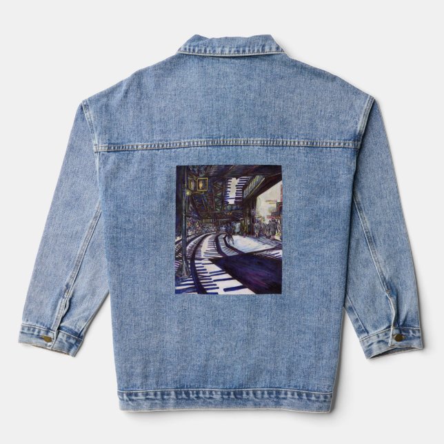 Dusting the Piano Denim Jacket (Back)