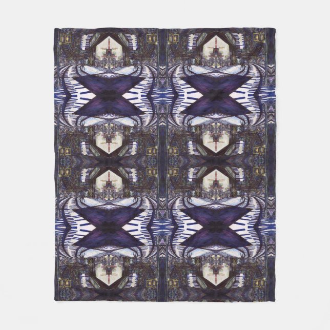 Dusting the Piano Fleece Blanket (Front)