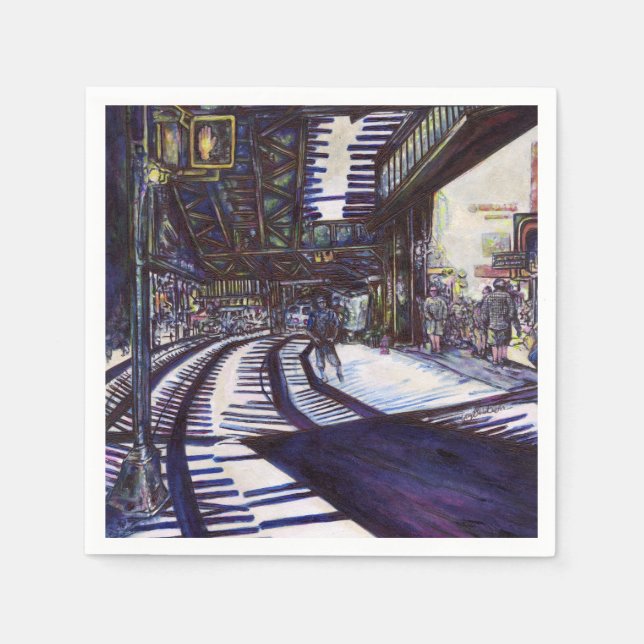 Dusting the Piano Napkin (Front)