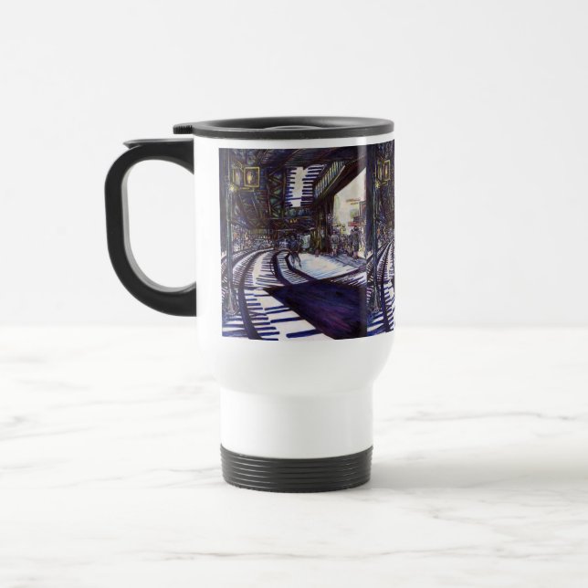 Dusting the Piano Travel Mug (Left)