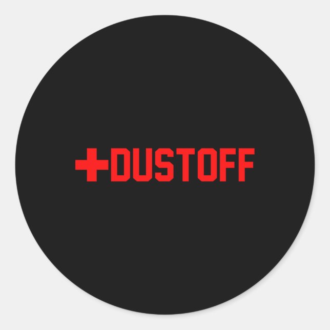 Dustoff Medevac Cross Red Classic Round Sticker (Front)