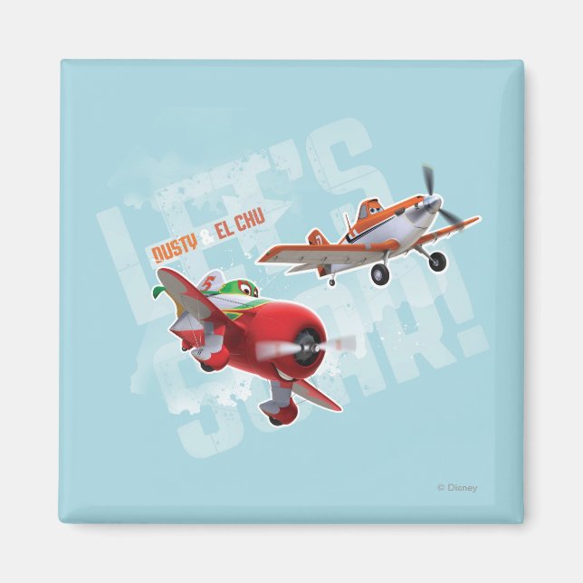 Dusty and El Chu - Let's Soar! Magnet (Front)