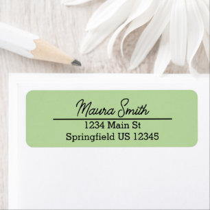 Dusty avocado minimalist return address labels