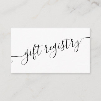 Dusty Black Calligraphy Casual Handwriting Gift Enclosure Card