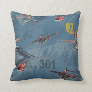 Dusty, Blade Ranger, And Cabbie Pattern Throw Pillow