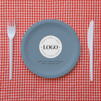 Dusty Blue Add Custom Business Company Logo Party