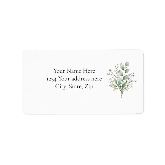 Dusty Blue Address Label (Front)