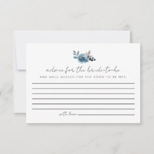 Dusty Blue Advice for the Bride Cards