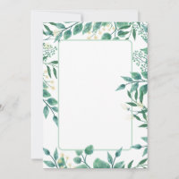 Dusty blue and green leaf blank