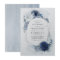 Dusty Blue and Navy Floral Elegant Silver Wedding
