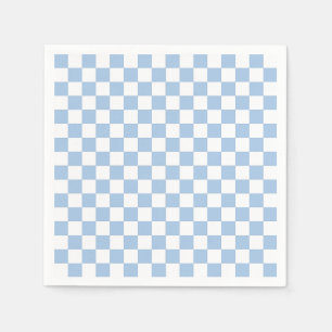 Dusty Blue and White Checkered Napkin