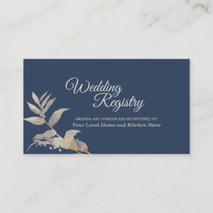 Dusty Blue Autumn Boho Registry Enclosure Card