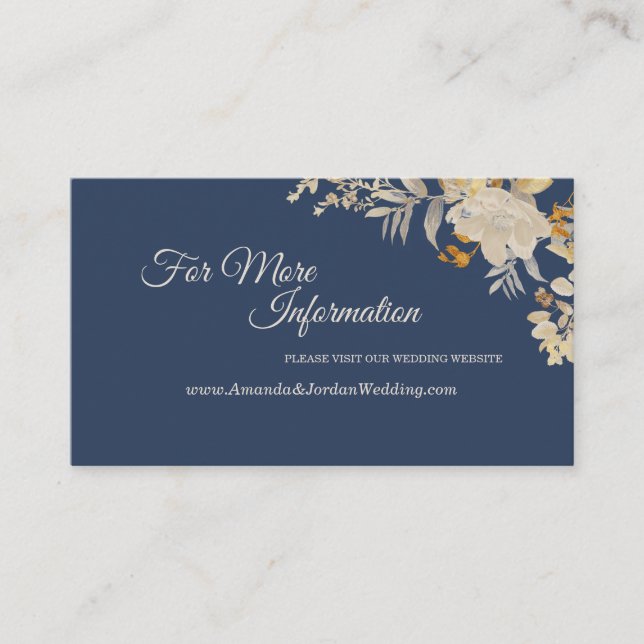 Dusty Blue Autumn Boho Website Carte de boîtier (Devant)