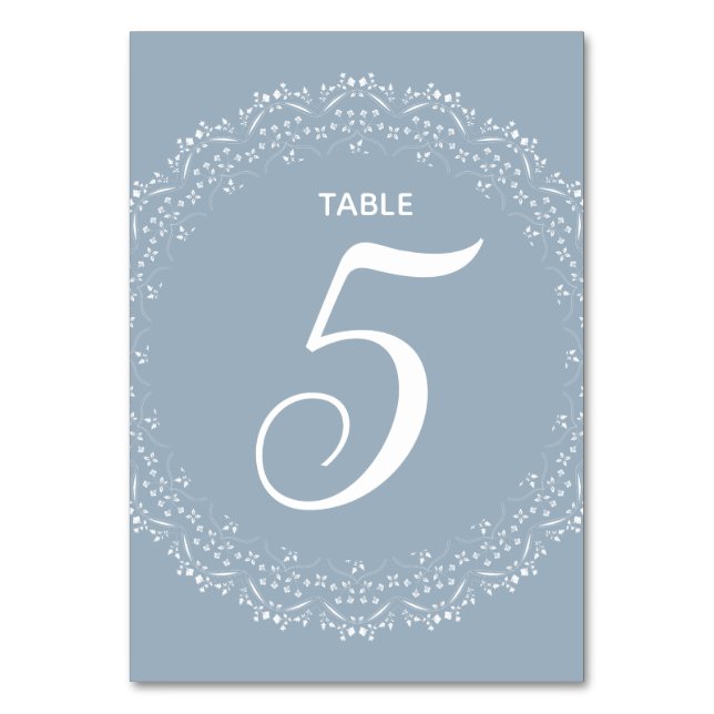 Dusty Blue avec carte de table mandala blanche (Par défaut)