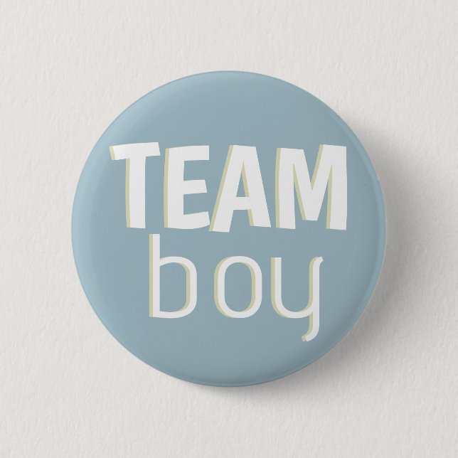 Dusty Blue Baby Shower  2 Inch Round Button (Front)