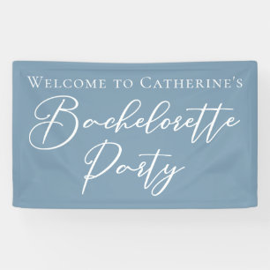 Dusty Blue Bachelorette Party Personalized Banner