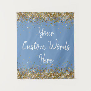 Dusty Blue Backdrop Birthday Party Photo Booth Tapestry