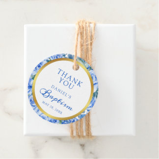 Dusty Blue Baptism Thank You  Favour Tags