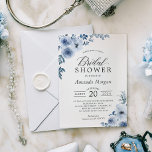 Dusty Blue Bohemian Floral Bridal Shower Invitation<br><div class="desc">Celebrate the bride-to-be with this "Dusty Blue Bohemian Floral Bridal Shower Invitation". It's easy to customize this design to be uniquely yours. For further customization, please click on the "customize further" link and use our design tool to modify this template. If you need help or matching items, please contact me....</div>