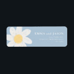 Dusty Blue Boho Daisy Floral Return Address Label<br><div class="desc">This return address label is part of the Floral Daisy baby shower collection characterized by retro style with watercolor daisy flowers and dusty blue colour that is perfect for a boy's baby shower. With countless customization options, this template is easily customizable to all events and easy to match with your...</div>