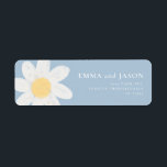 Dusty Blue Boho Daisy Floral Return Address Label<br><div class="desc">This return address label is part of the Floral Daisy baby shower collection characterized by retro style with watercolor daisy flowers and dusty blue colour that is perfect for a boy's baby shower. With countless customization options, this template is easily customizable to all events and easy to match with your...</div>