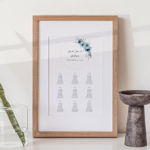 Dusty Blue Boho Floral Event Seating Chart 9 V2