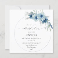 Dusty Blue Boho Floral Ring Bridal Shower