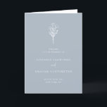 Dusty Blue Boho Minimalist Botanicals Wedding Program<br><div class="desc">Add a simple, elegant touch to your big day with these customizable dusty blue wedding program booklets, featuring beautiful botanical minimalist line art. Perfect for couples who love clean design and natural details, these programs help guide your guests while keeping everything looking stylish and cohesive. Each design features delicate botanical...</div>