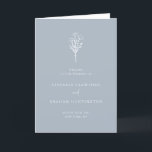 Dusty Blue Boho Minimalist Botanicals Wedding Program<br><div class="desc">Add a simple, elegant touch to your big day with these customizable dusty blue wedding program booklets, featuring beautiful botanical minimalist line art. Perfect for couples who love clean design and natural details, these programs help guide your guests while keeping everything looking stylish and cohesive. Each design features delicate botanical...</div>