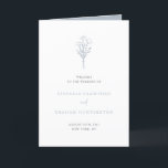 Dusty Blue Boho Minimalist Botanicals Wedding Program<br><div class="desc">Add a simple, elegant touch to your big day with these customizable dusty blue wedding program booklets, featuring beautiful botanical minimalist line art. Perfect for couples who love clean design and natural details, these programs help guide your guests while keeping everything looking stylish and cohesive. Each design features delicate botanical...</div>