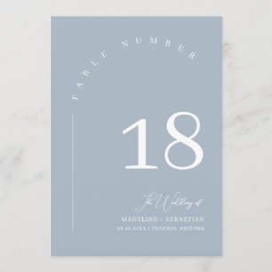Dusty Blue Boho Wedding Seating Chart Table Number