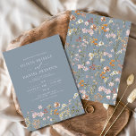 Dusty Blue Boho Wildflower Garden Wedding Invitation<br><div class="desc">Immerse your guests in the romance of nature with our Boho Wildflower Garden Wedding Invitation. Inspired by the beauty of untamed blooms, this invitation captures the essence of a free-spirited celebration. The enchanting design features delicate wildflowers dancing amidst lush greenery, setting the perfect tone for your garden wedding. The boho-chic...</div>