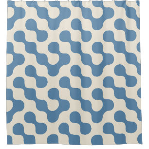 Dusty Blue Bold Abstract Geometric Dots