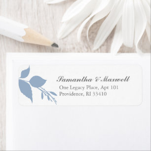 Dusty Blue Botanical Adresse de retour