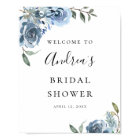 Dusty Blue Botanical Bridal Shower Welcome