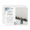 Dusty Blue Botanical Photo Save The Date